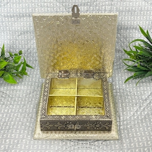 Hand Painted Wooden Dry Fruit Box, Indian Wedding Return Gift