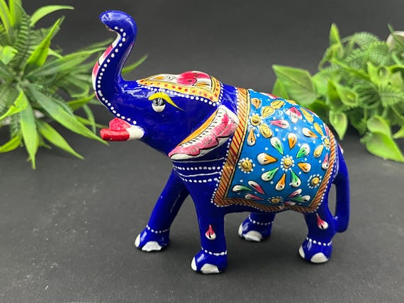 手描きの金属製象の置物 | インドのアート装飾 - Etsy 日本
