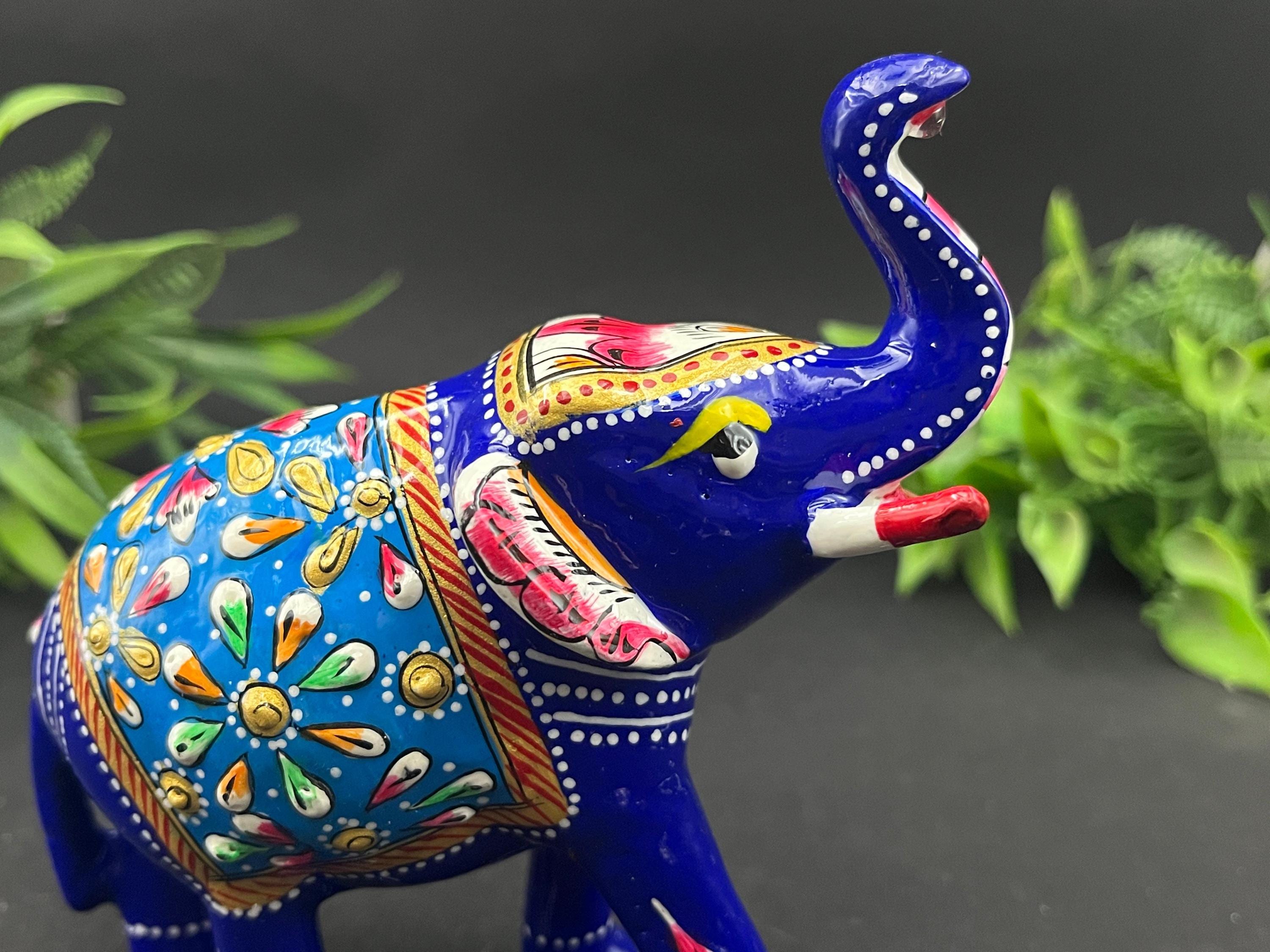 手描きの金属製象の置物 | インドのアート装飾 - Etsy 日本