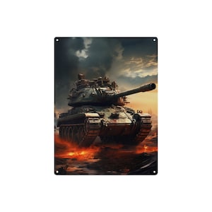 Military Tank Home Decor Wall Art Indoor / Outdoor Sign Gift Game Room Kids Room Garage Decor