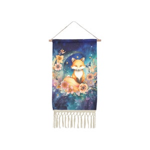 Boho Fox Sign  Poster  Wall Decor  Home Decor  Bohemian Fox  Bohemian  Printed Art