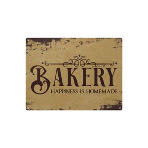 Vintage Bakery Tin Sign - Rustic Charm for IndoorOutdoor Decor - 16x12