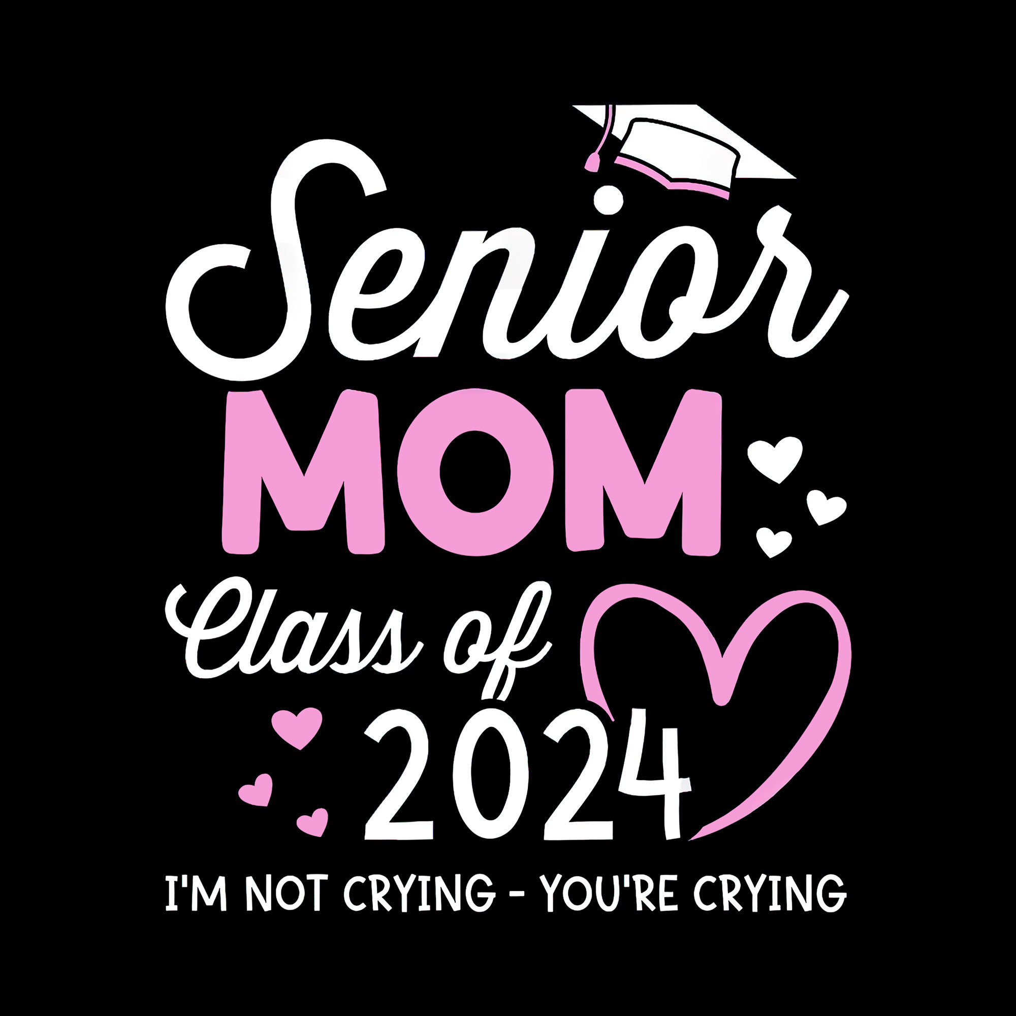Proud Senior Mom 2024 Graduation Class of Not Crying Png Etsy