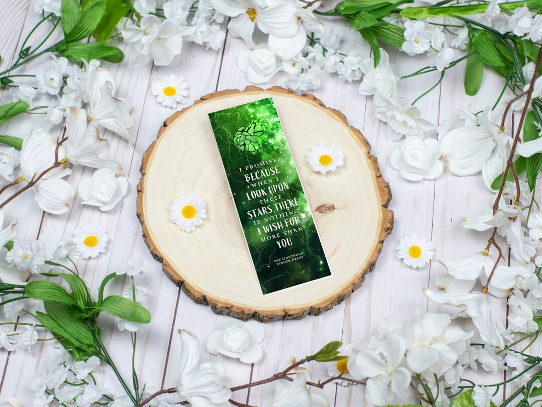 The Lightningstruck Heart Bookmark Etsy