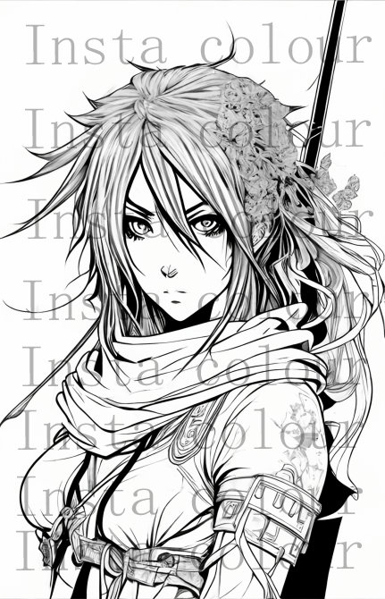Female Warrior Anime Coloring Pages 30 Elf Coloring Pages