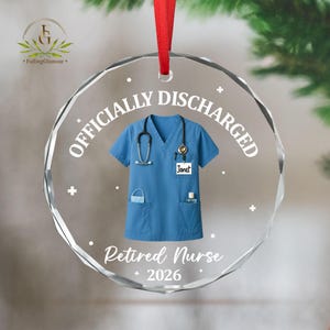 Nurse Retirement Ornament, Retired Nurse Gifts, Christmas Nurse Gifts for Retired Nurse, RN Christmas Ornament, Retirement Gift for Nurse