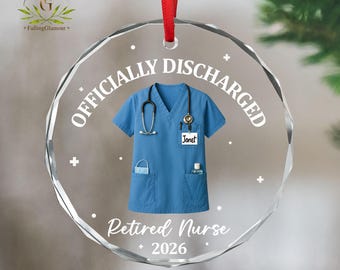 Nurse Retirement Ornament, Retired Nurse Gifts, Christmas Nurse Gifts for Retired Nurse, RN Christmas Ornament, Retirement Gift for Nurse