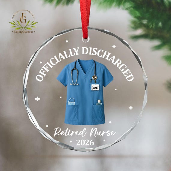 Nurse Retirement Ornament, Retired Nurse Gifts, Christmas Nurse Gifts for Retired Nurse, RN Christmas Ornament, Retirement Gift for Nurse