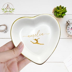 Dance Jewelry Dish, Dance Gifts Jewelry Dish, Dance Teacher Gifts, Ballet Ring Dish, Custom Dance Team Gifts for Girls, Ballerina Gift Girls