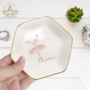 Dance Jewelry Dish, Dance Gifts Jewelry Dish, Dance Teacher Gifts, Ballet Ring Dish, Custom Dance Team Gifts for Girls, Ballerina Gift Girls