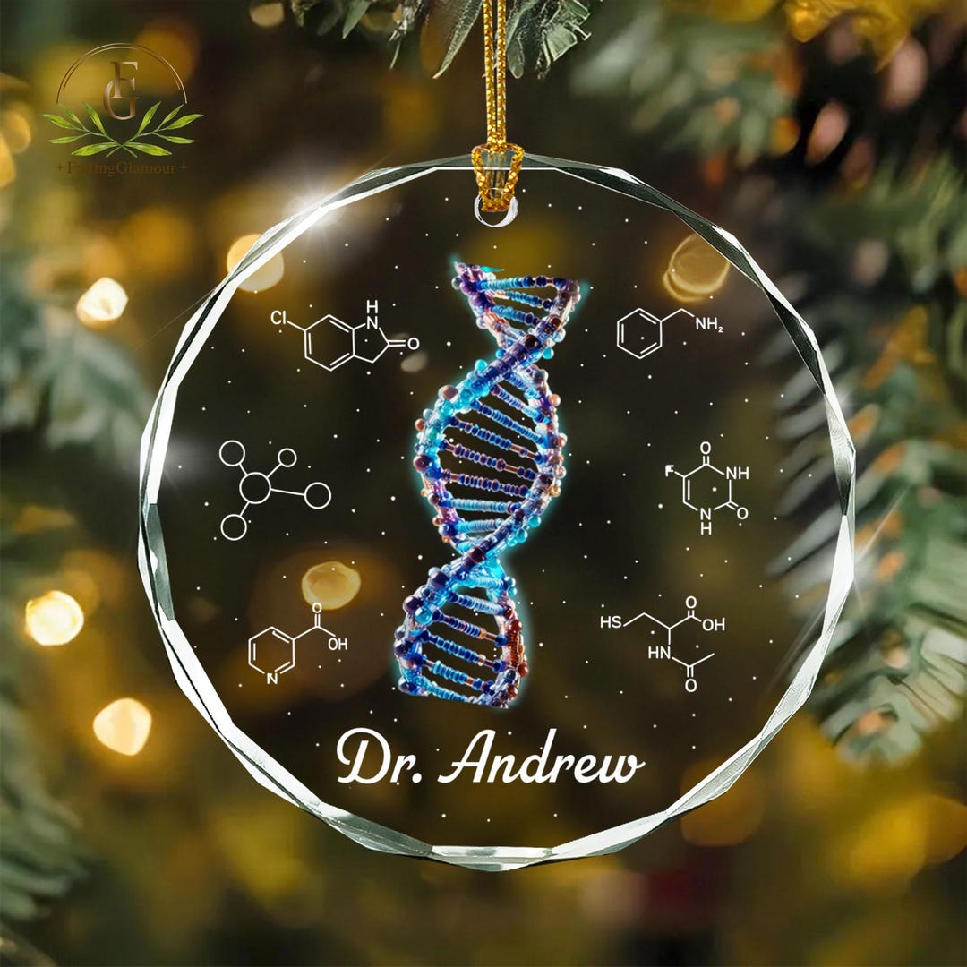 Personalized DNA Science Ornament, Geneticist Ornament, Genetics Gift ...