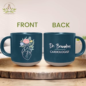 Custom Cardiologist Pottery Mug, Heart Surgery Gift, Cardiology Gifts, Cardiac Nursing Gift, Cardiologist Gift, Heart Doctor Gifts, Heart