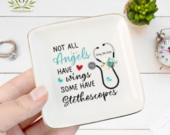 Nurse Jewelry Dish, Nurse Ring Dish, Gifts for Nurse, Nurse Appreciation Gift, Nurse Ring Holder, Trinket Dish,Nurse Graduation Gift for Her