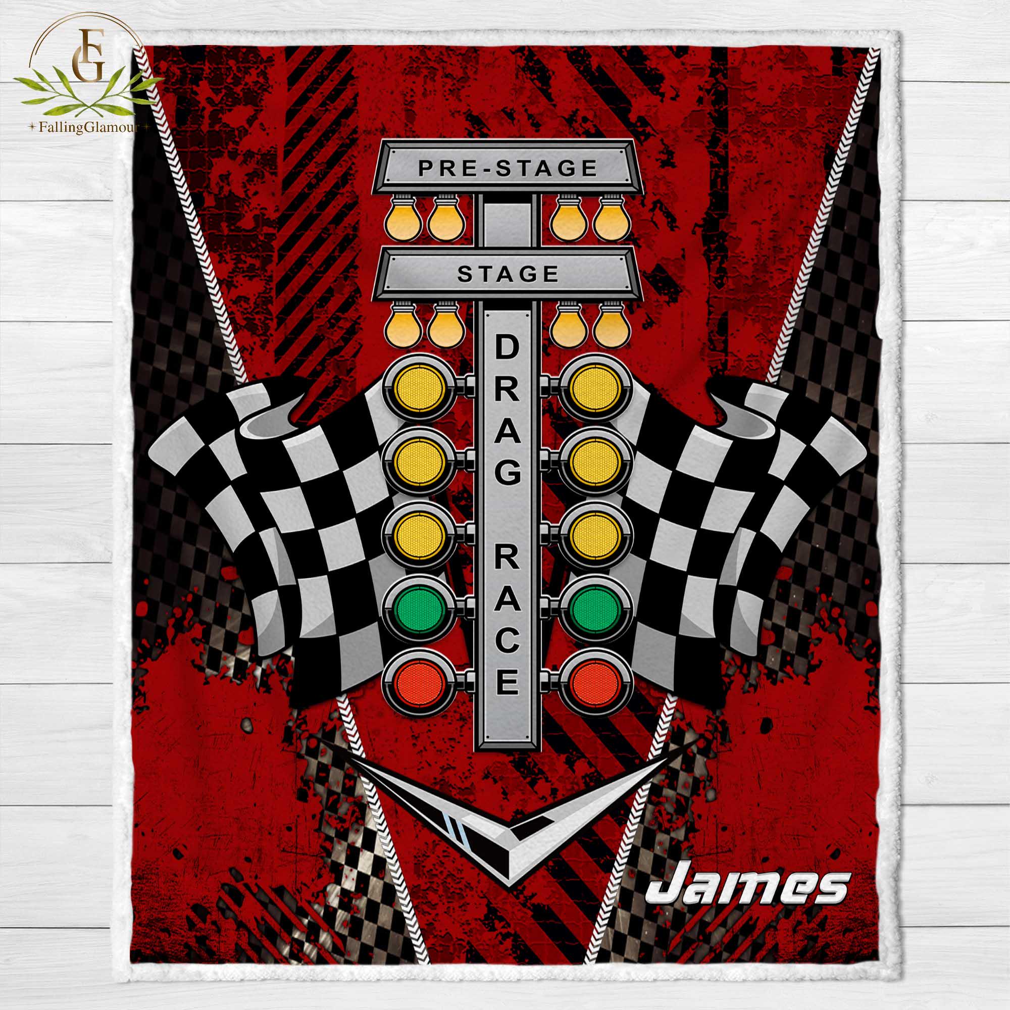 Personalized Racing Throw Blanket, Drag Racing Blanket, Racing Gift for ...