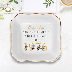 50th Birthday Gifts for Women, 50th Birthday Jewelry Dish, Happy 50th Birthday Gifts, 50th Birthday Gift 1975, 50 Birthday Gift For Mom Nana
