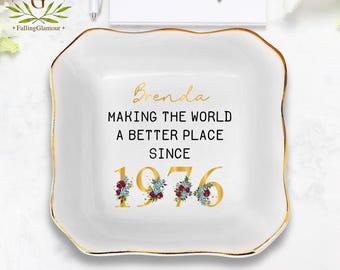 50th Birthday Gifts for Women, 50th Birthday Jewelry Dish, Happy 50th Birthday Gifts, 50th Birthday Gift 1975, 50 Birthday Gift For Mom Nana