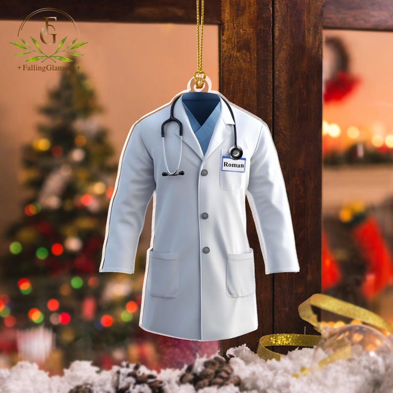 Personalized Doctor 2D Flat Acrylic Ornament, Doctor Ornament