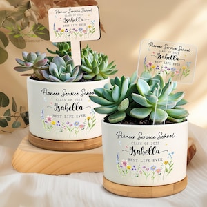 Personalized Pioneer Service School Plant Pot, JW Gift, Pioneer School Flower Pot, JW Pioneer Gift, Pioneer School Keepsake, Best Life Ever
