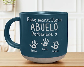 Personalized This Amazing Abuelo Belongs To Pottery Mug, Abuelo Gifts, Spanish Grandpa Gifts, Father's Day Gifts Grandpa Gift, Abuelo Mug