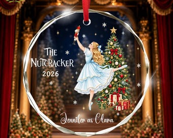 Personalized Clara Nutcracker Ornament, Personalized Nutcracker Ballet Dancer Keepsake, Custom Ballerina Gift, Nutcracker Christmas Gifts