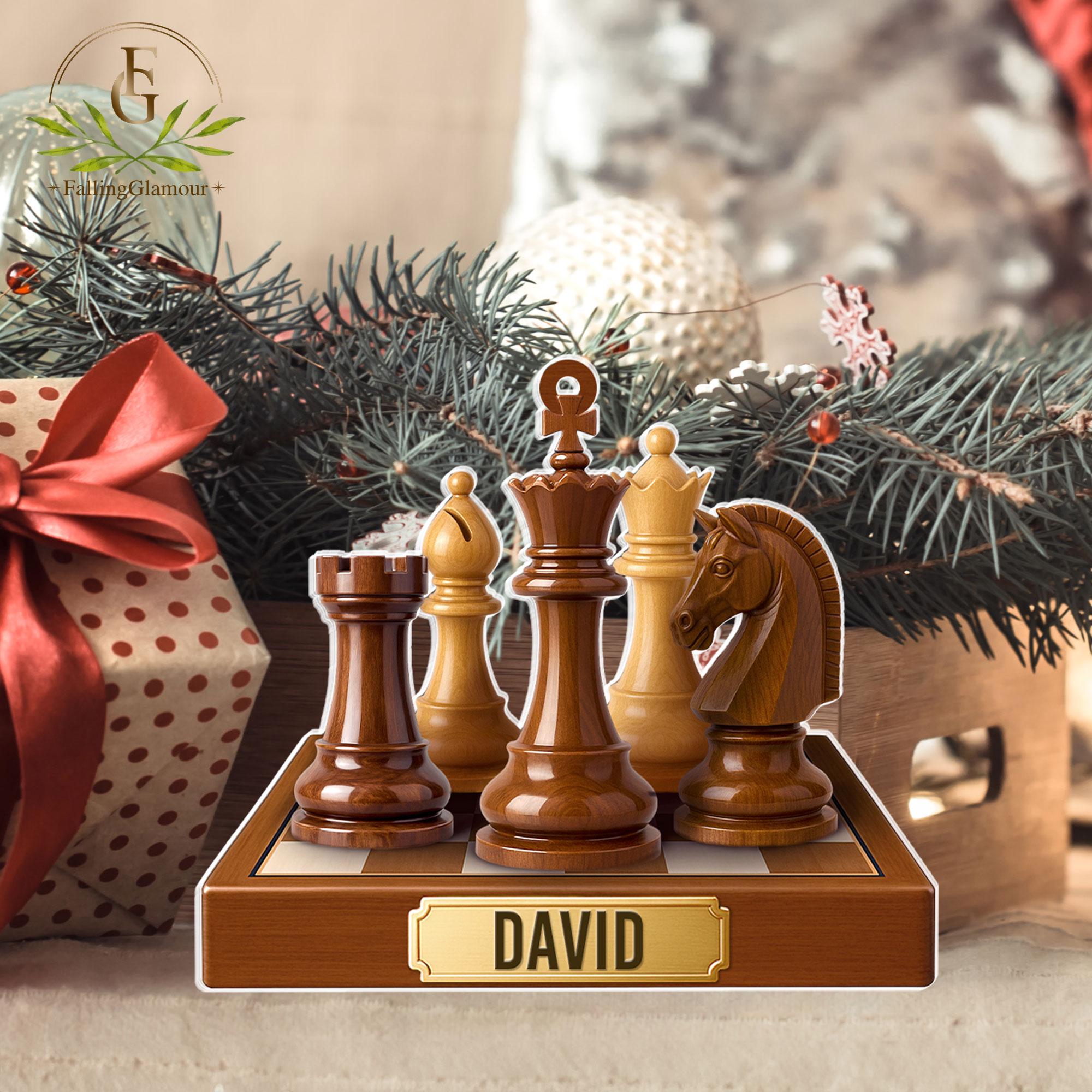 Personalized Chess Christmas Ornament, Christmas Gift for Chess Lover ...