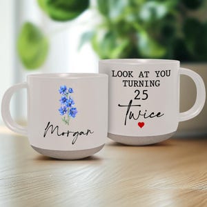 Cadeaux 50e anniversaire pour femme, Mug 50e anniversaire, cadeaux d'anniversaire personnalisés Tasse à café 50e drôle 1975, cadeau personnalisé pour femme de 50 ans
