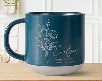 Bridal Party Engraved Mug, Maid of Honor Proposal Gift, Wedding Party Gift, Personalized Wedding Gifts, Sister Gifts, Bridesmaid Mug Gift
