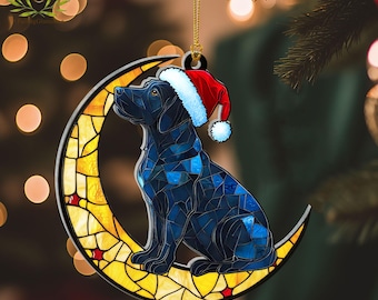 Black Labrador Retriever Christmas Tree Acrylic Ornament, Funny Dog Christmas Ornament 2025, Dog Lovers Gift Idea Xmas Decor, Cute Dog Gifts