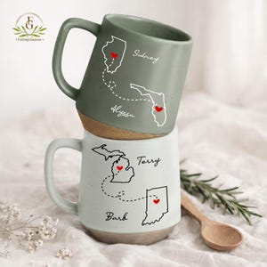 Taza personalizada para hermanas, regalo para hermanas a distancia, regalos de cumpleaños para hermanas, regalos para hermanas, taza para hermanas, taza para hermanas que se mudan, regalo para hermanas a distancia imagen 4