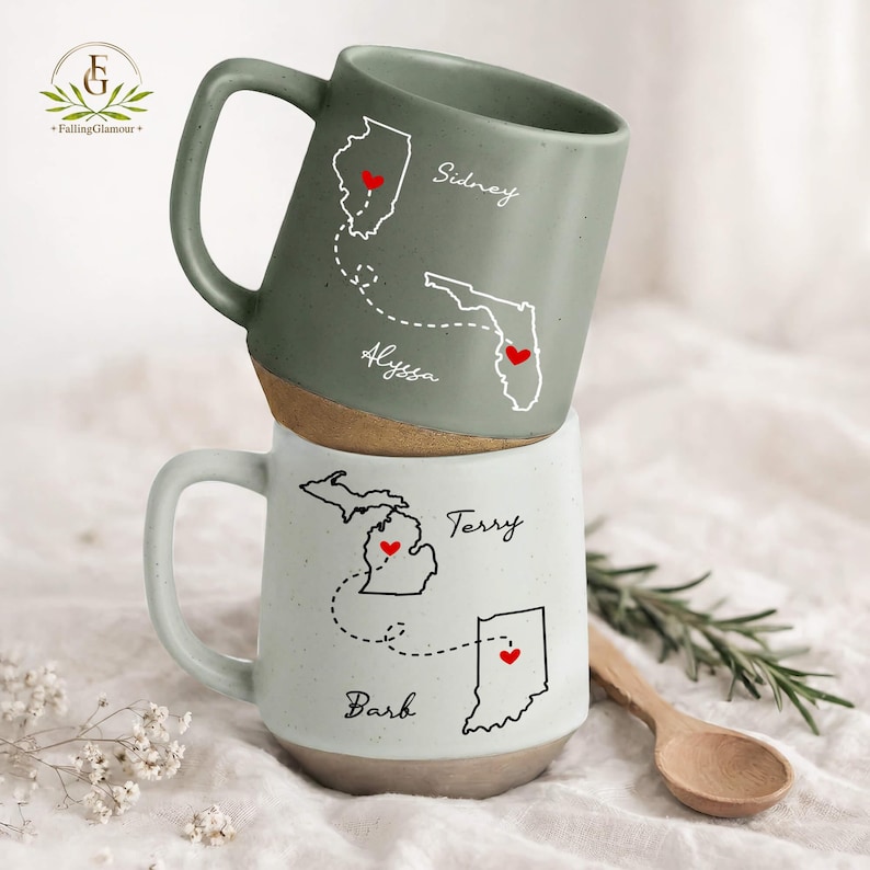 Taza personalizada para hermanas, regalo para hermanas a distancia, regalos de cumpleaños para hermanas, regalos para hermanas, taza para hermanas, taza para hermanas que se mudan, regalo para hermanas a distancia imagen 4