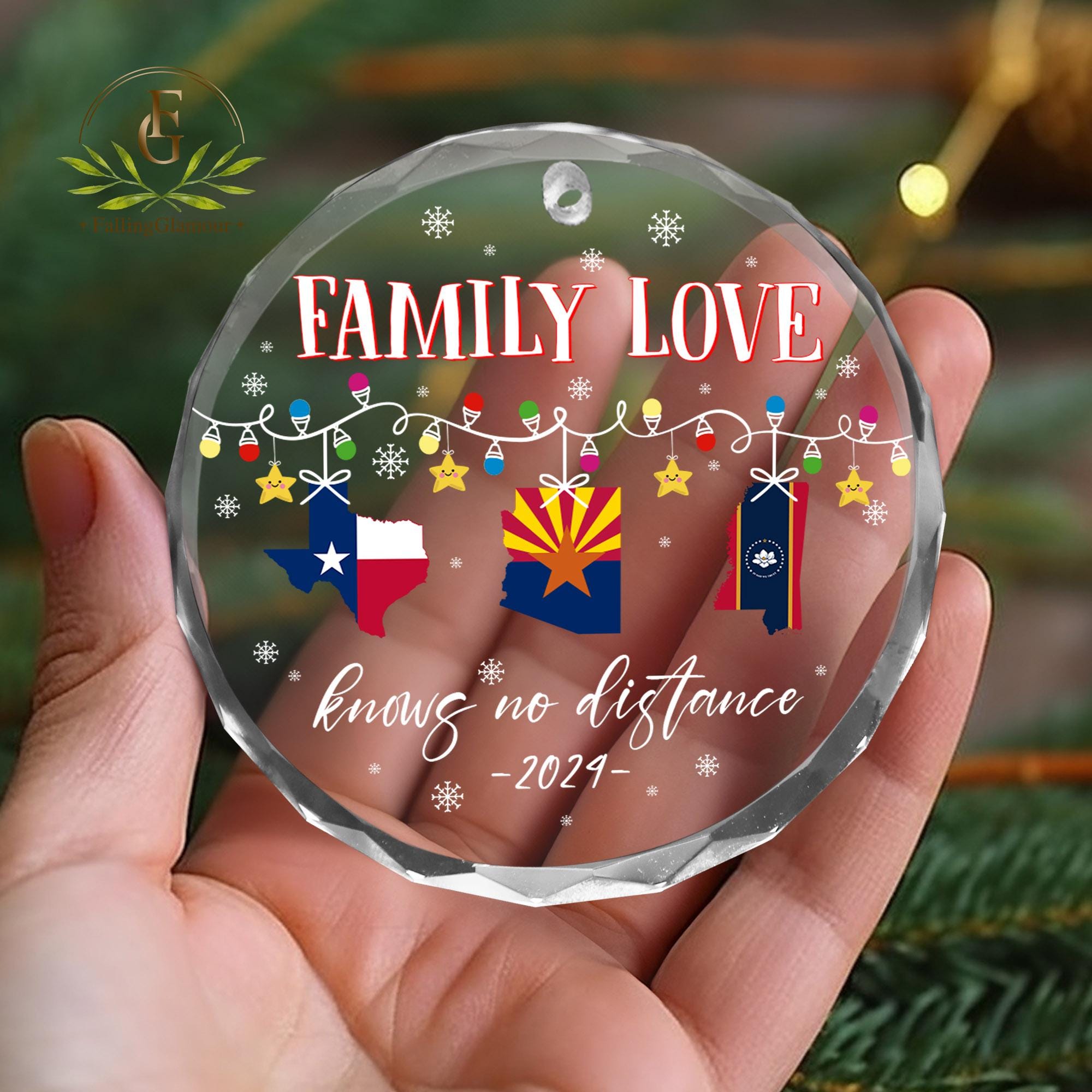 Personalized Family Ornament, Family Love Ornament for Distant Family ...