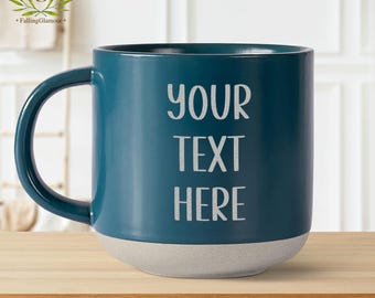 Custom Text Coffee Mug, Engraved Coffee Cup,Personalize Text Mug with Your Words,Ceramic Quote Coffee Mug Custom Mug Gift Your Words Here