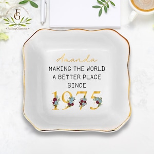 50th Birthday Gifts for Women, 50th Birthday Jewelry Dish, Happy 50th Birthday Gifts, 50th Birthday Gift 1975, 50 Birthday Gift For Mom Nana