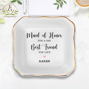 Personalized Maid of Honor Gift, Sister Wedding Gift, MOH Ring Dish, Personalized Year Established Maid of Honor Gift Sister Maid of Honor