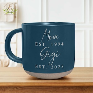 Personalized Grandma Mug, New Grandma Mug Est 2025 Gifts, Custom Name Future Gigi Pregnancy Announcement, First Time Nana Mimi Cup Gifts