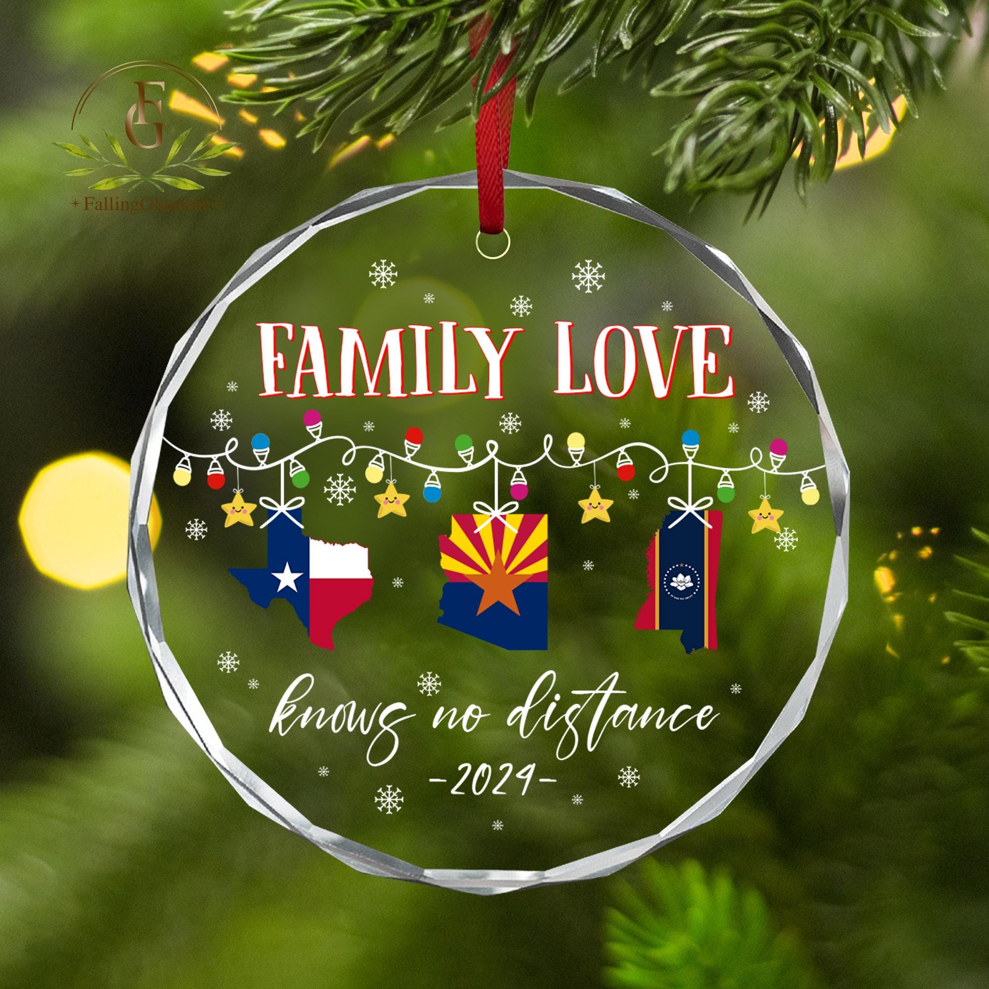 Personalized Family Ornament, Family Love Ornament for Distant Family ...