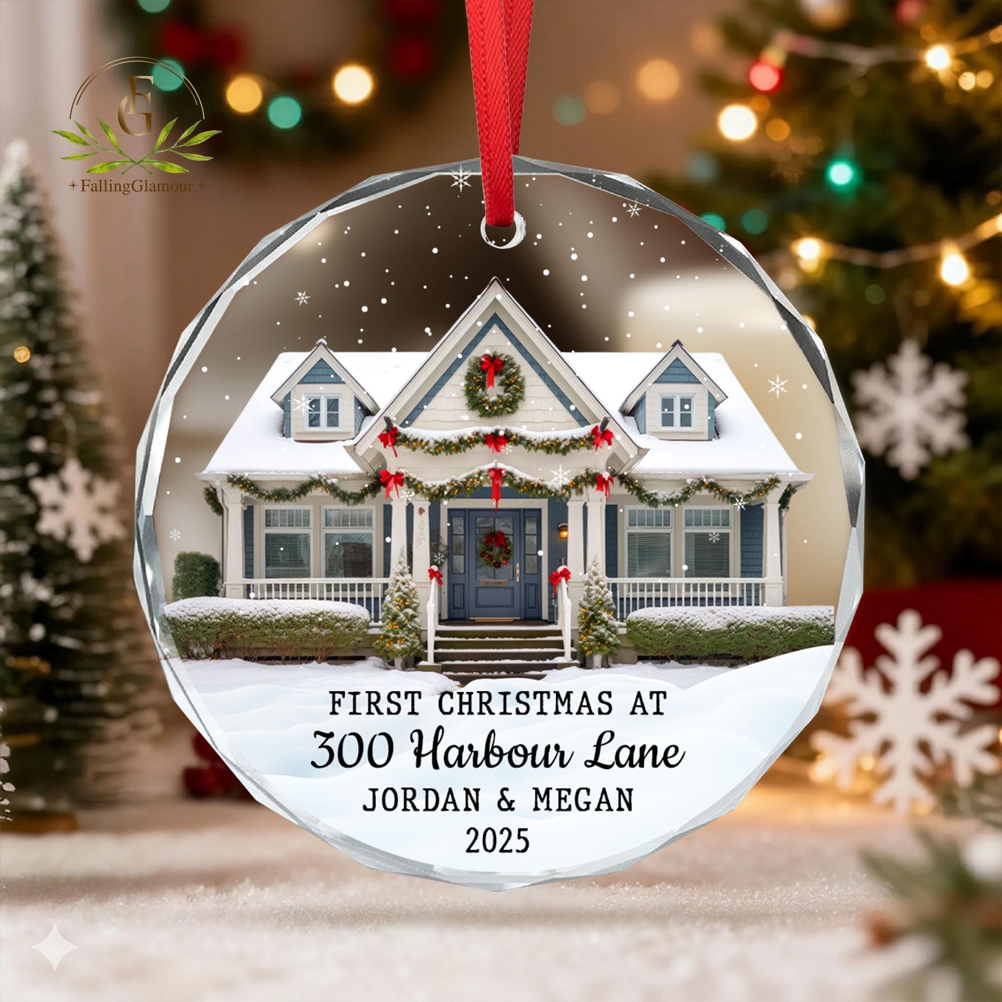 Custom New Home Gift, Custom New Home Photo Ornament, Christmas Photo Gift, Custom Home Photo Ornament, Family Ornament, Housewarming Gifts