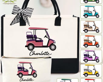 Personalized Golf Cart Bag, Golf Personalized Bag, Golfer Gift Bag, Golf Lovers Gift, Golf Clubs Bag, Golf Tote Bag, Golf Gift Women Bag