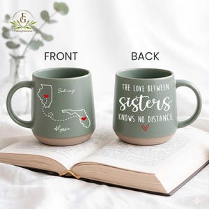 Custom Sisters Mug, Long Distance Sisters Gift, Sisters Birthday Gifts,Sisters Gifts, Sister Cup, Sister Moving Away Mug, Long Distance Gift