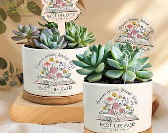 Personalized Pioneer School Plant Pot, JW Gift Idea, Pioneer Service School Pot, JW Pioneer Gift, JW Pioneer School Keepsake, Best Life Ever
