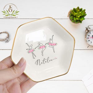 Dance Jewelry Dish, Dance Gifts Jewelry Dish, Dance Teacher Gifts, Ballet Ring Dish, Custom Dance Team Gifts for Girls, Ballerina Gift Girls