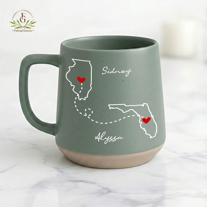 Taza personalizada para hermanas, regalo para hermanas a distancia, regalos de cumpleaños para hermanas, regalos para hermanas, taza para hermanas, taza para hermanas que se mudan, regalo para hermanas a distancia imagen 3
