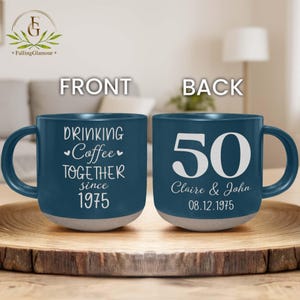 50th Anniversary Gift for Parents, 50th Anniversary Mug, 50 Year Wedding Anniversary Gift For Wife Husband, Couple Coffee Cup, Anniversary