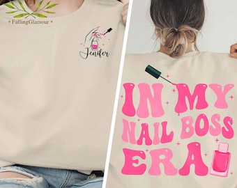 Nail Boss Sweatshirt, Nail Tech Shirt, Nail Artist Shirt, Manikürist Shirt, Nail Tech Geschenke, Nagelstudio, Geschenk für Nail Artist, Lustige Nägel