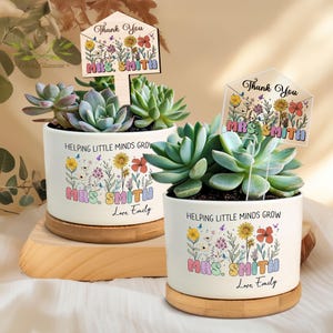 Personalized Plant Pot For Teacher, Gift for Teacher, Teacher Plant Pot, Teacher Appreciation Gift, Teacher Keepsake, Plant Lover Gifts