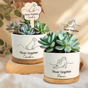 Personalized Pet Memorial Plant Pot, Dog Memorial Gift Planter, Cat Memorial Flower Pot, Pet Memorial gift Gift, Never Forgotten Flower Pot