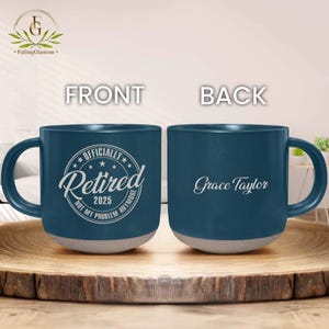 Personalized Retirement Coffee Mug, Happy Retirement Mug, Funny Retirement Gifts, Retirement Gift For Boss Coworker, Retired Cup