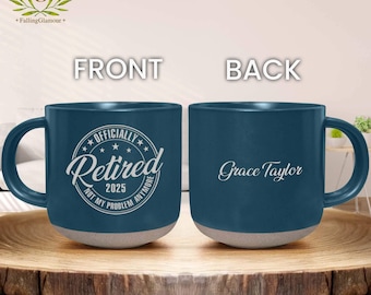 Personalized Retirement Coffee Mug, Happy Retirement Mug, Funny Retirement Gifts, Retirement Gift For Boss Coworker, Retired Cup