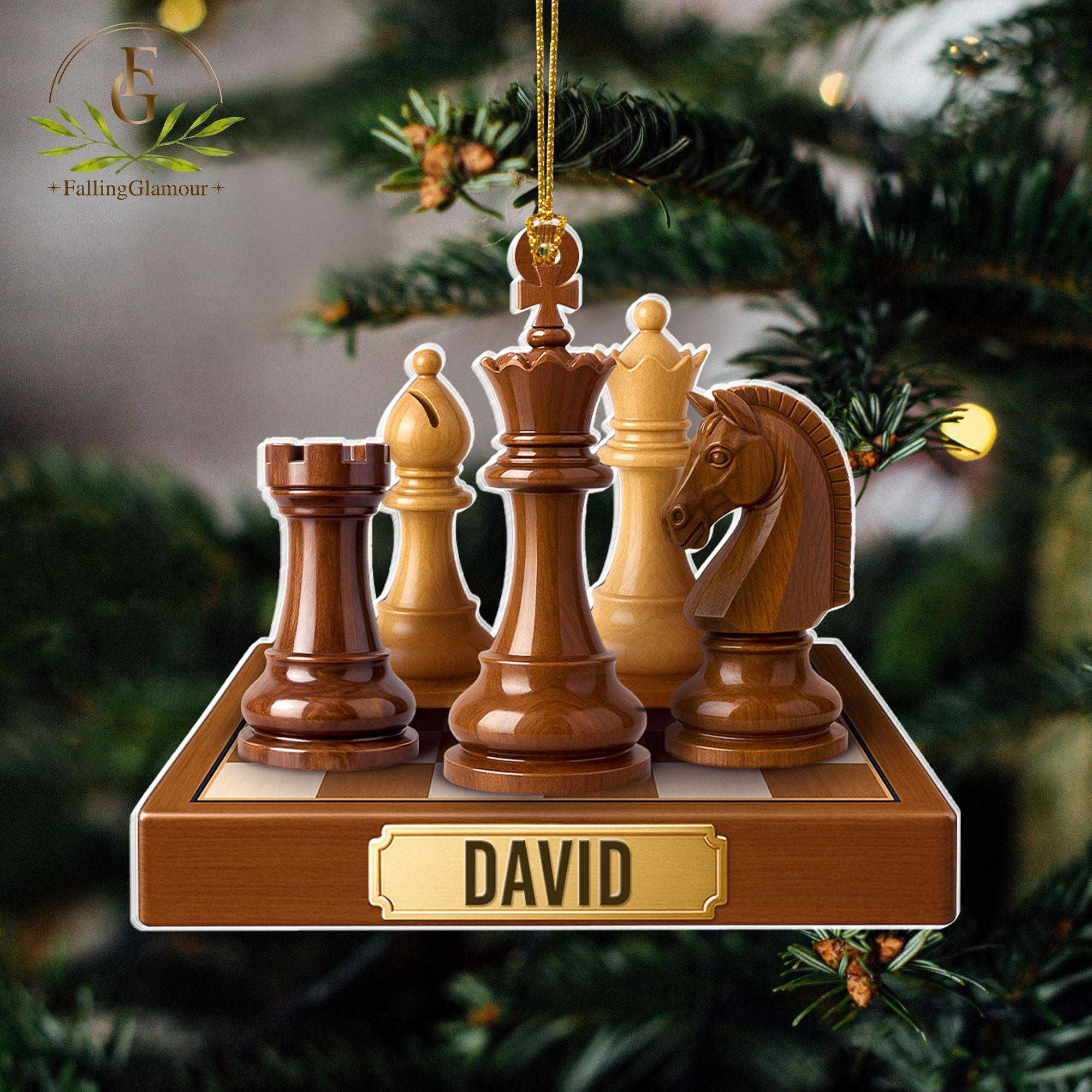 Personalized Chess Christmas Ornament, Christmas Gift for Chess Lover ...