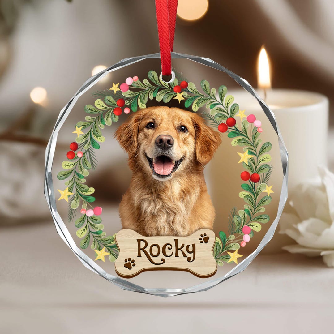 Personalized Pet Ornament, Custom Dog Christmas Ornament , Pet Portrait ...